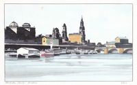 Bild 32 Dresden Die Elbbr&uuml;cke Aquarell 20 x 30 cm