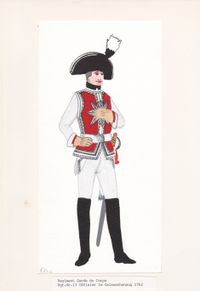 Regiment Garde du Corps Reg. Nr.13 Offizier 1762
